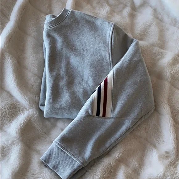 Original Use | Grey Crew Sweatshirt w/stripes, S - Picture 2 of 7